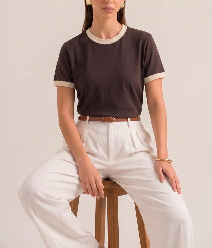 Brown & White