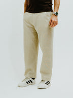 khaki linen trousers
